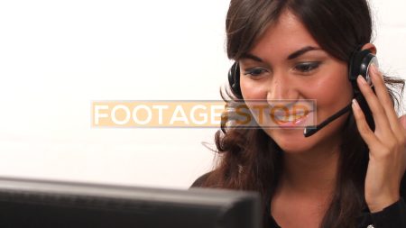 customer-service-woman-latina-stock-video