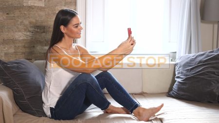 millennial-woman-social-media-cell-phone-lifestyle-stock-video