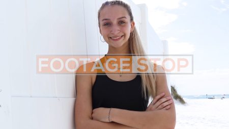 gen-z-beach-girl-portrait-stock-video-1