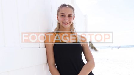 gen-z-beach-girl-portrait-stock-video-2
